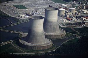Vista aérea de una central nuclear